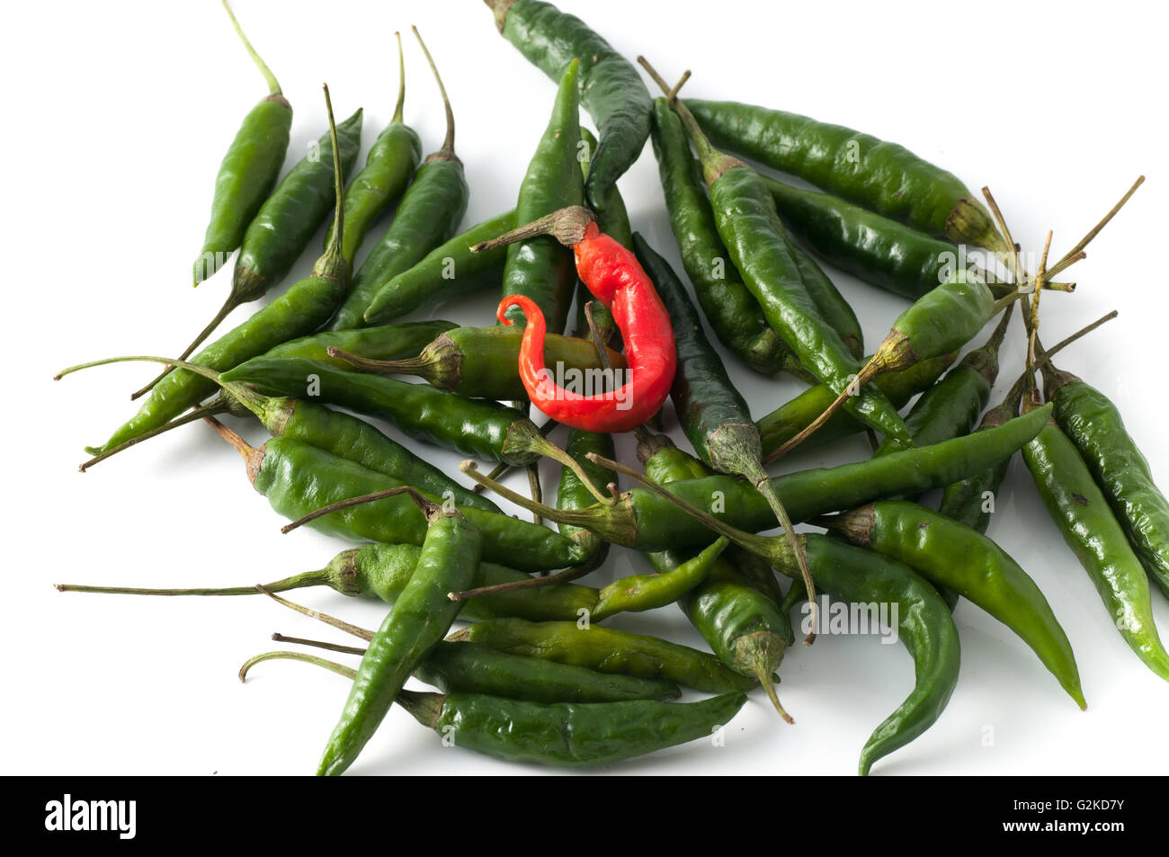 Red and green hot chili peppers Stock Photo - Alamy