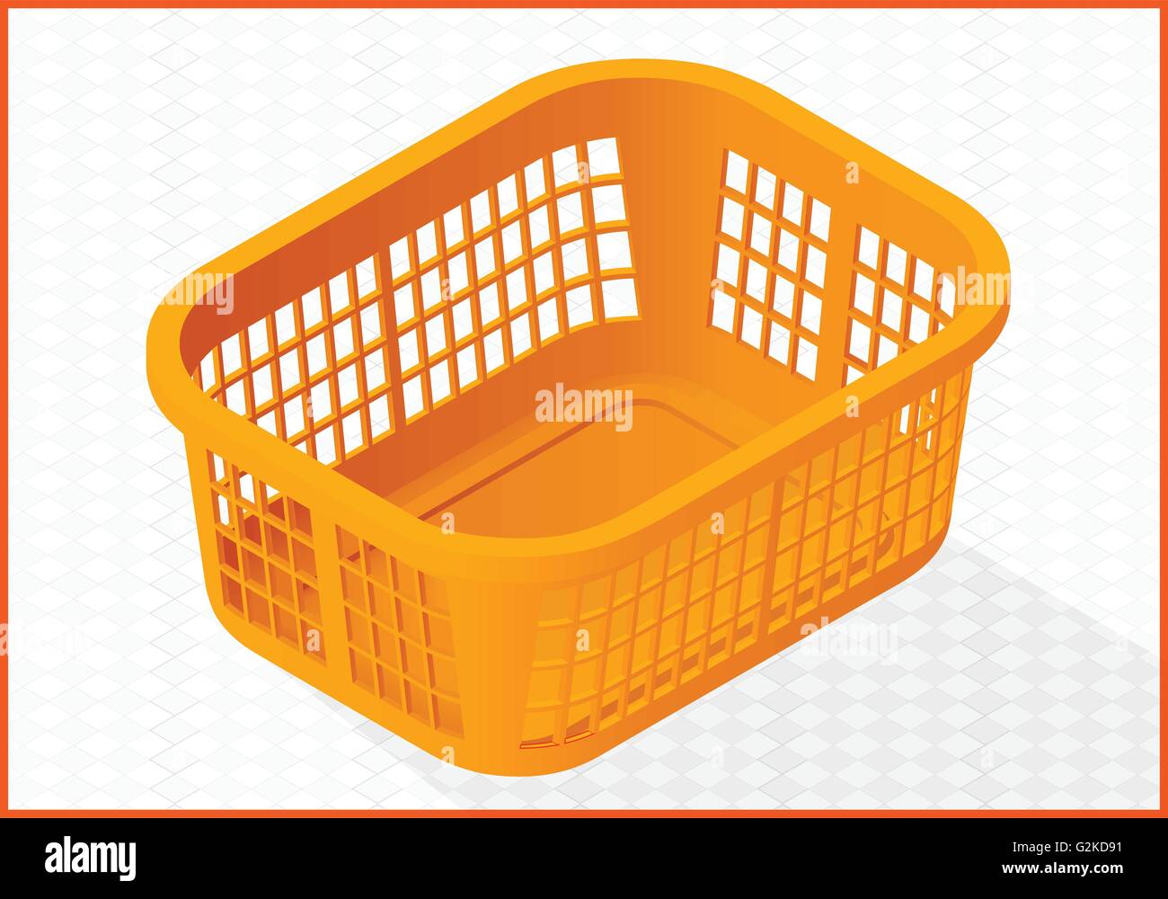 laundry basket vector 3d illustration Stock Vector