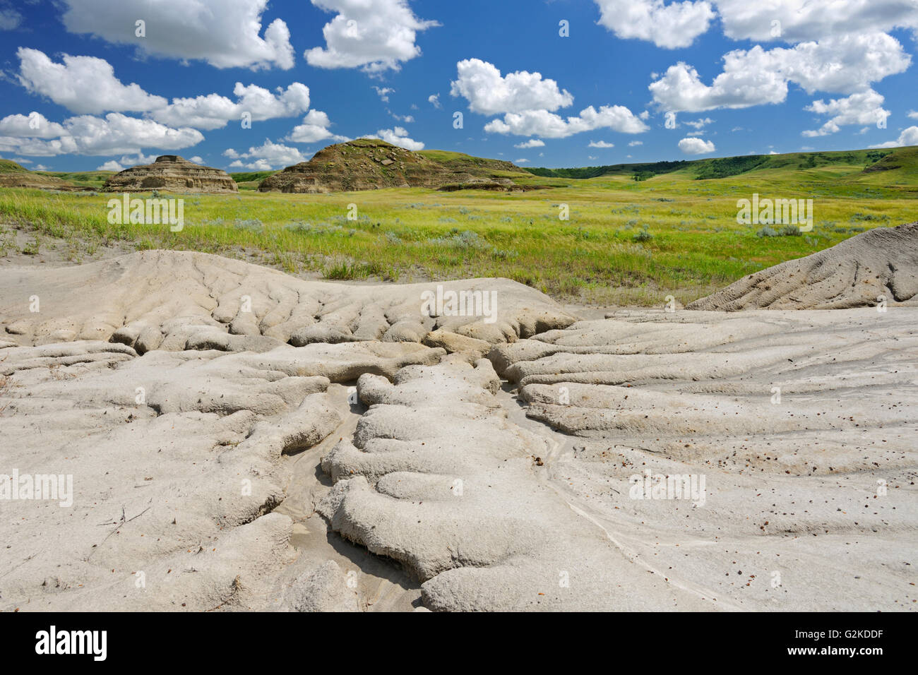 Buttes in Killdeer Badlands.   East Block. Grasslands National Park Saskatchewan Canada Stock Photo