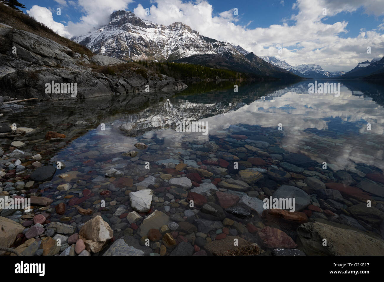 Waterton Rocks Waterton Lakes, Reflection, Colourful Rocks, Waterton Lakes National ...