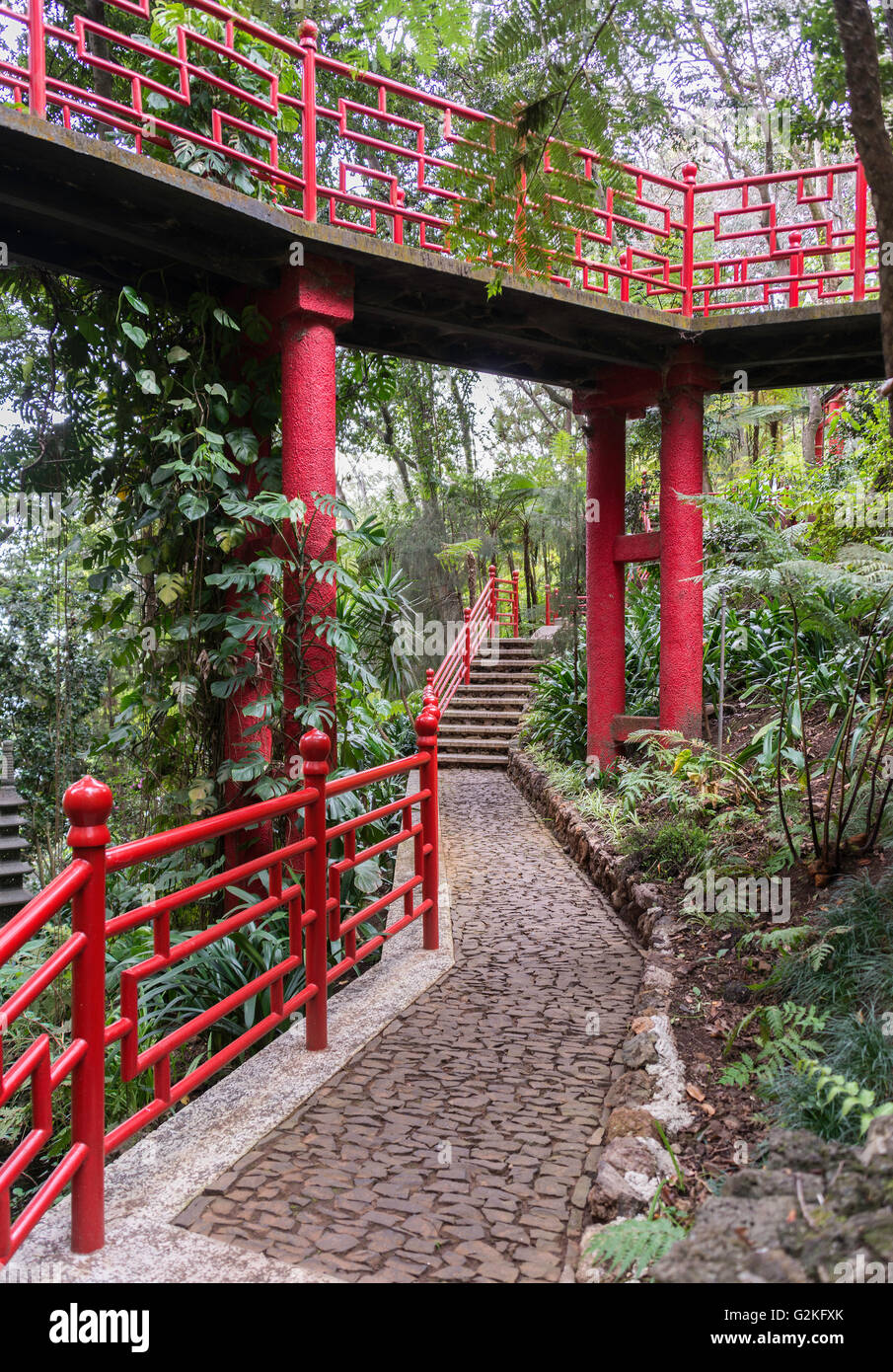 botanical public gardens in Funchal Madeira with the japanese part with