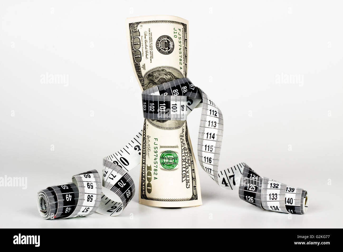 Us dollar bill measure tape hires stock photography and images Alamy