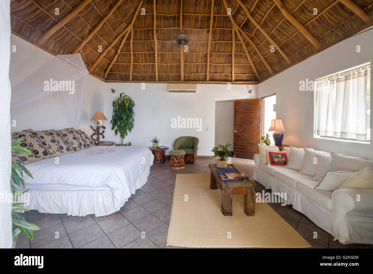 Bedroom in a residential home Stock Photo
