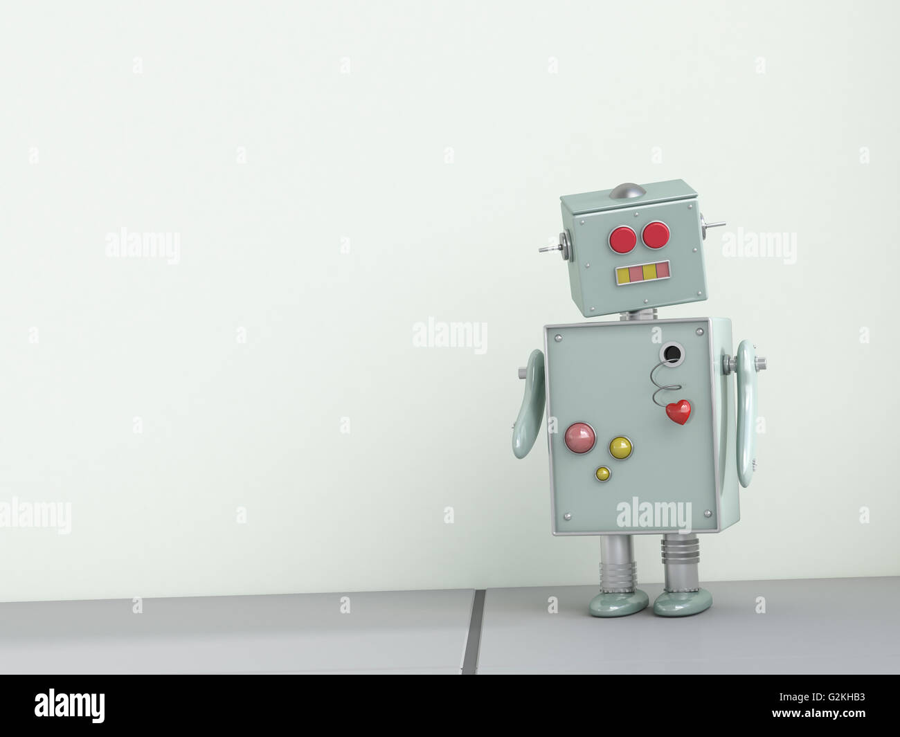 Robot with lovesickness, 3D Rendering Stock Photo