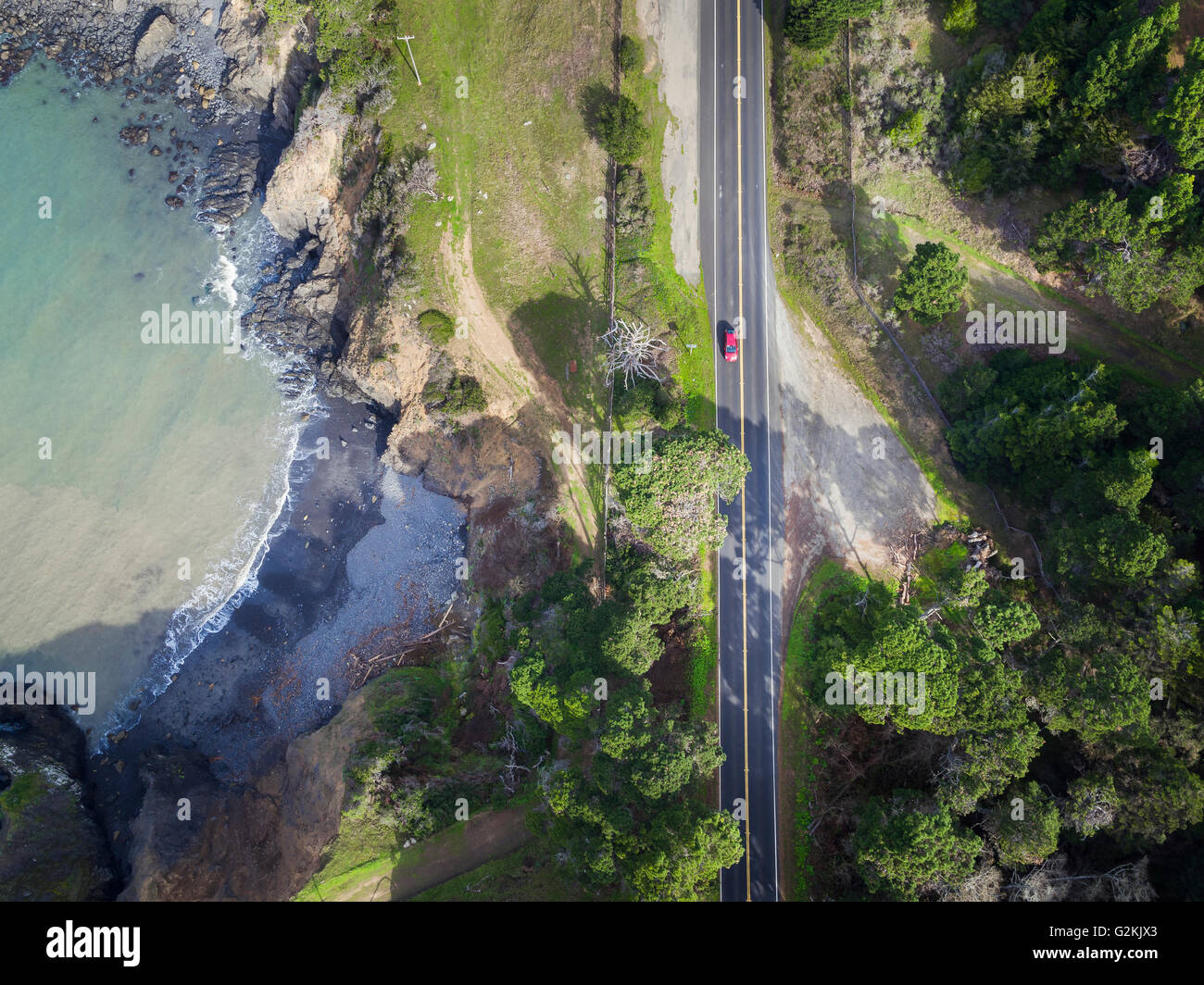 USA, California, car on Highway 1 Stock Photo - Alamy