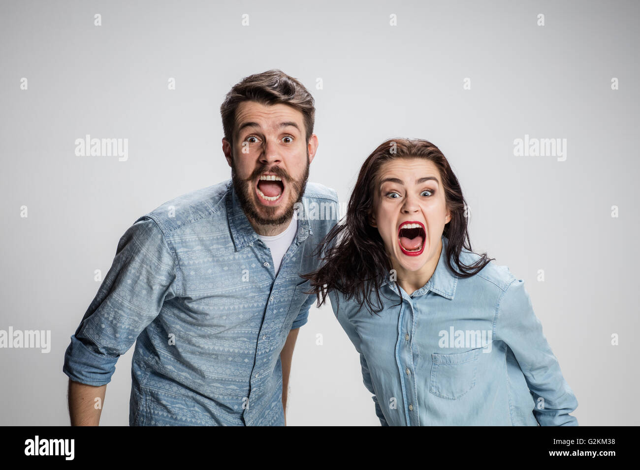 Boy shouting at woman hi-res stock photography and images - Alamy
