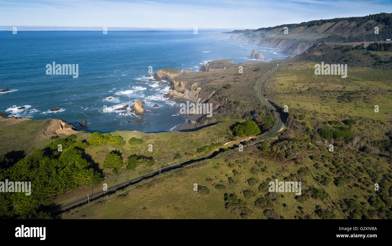 USA, California, aerial view of Highway 1 Stock Photo - Alamy