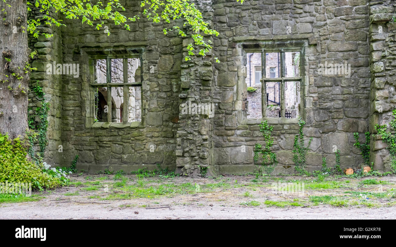 The ruins of Whalley Abbey in Lancashire, Whalley Abbey is a former Cistercian abbey Stock Photo