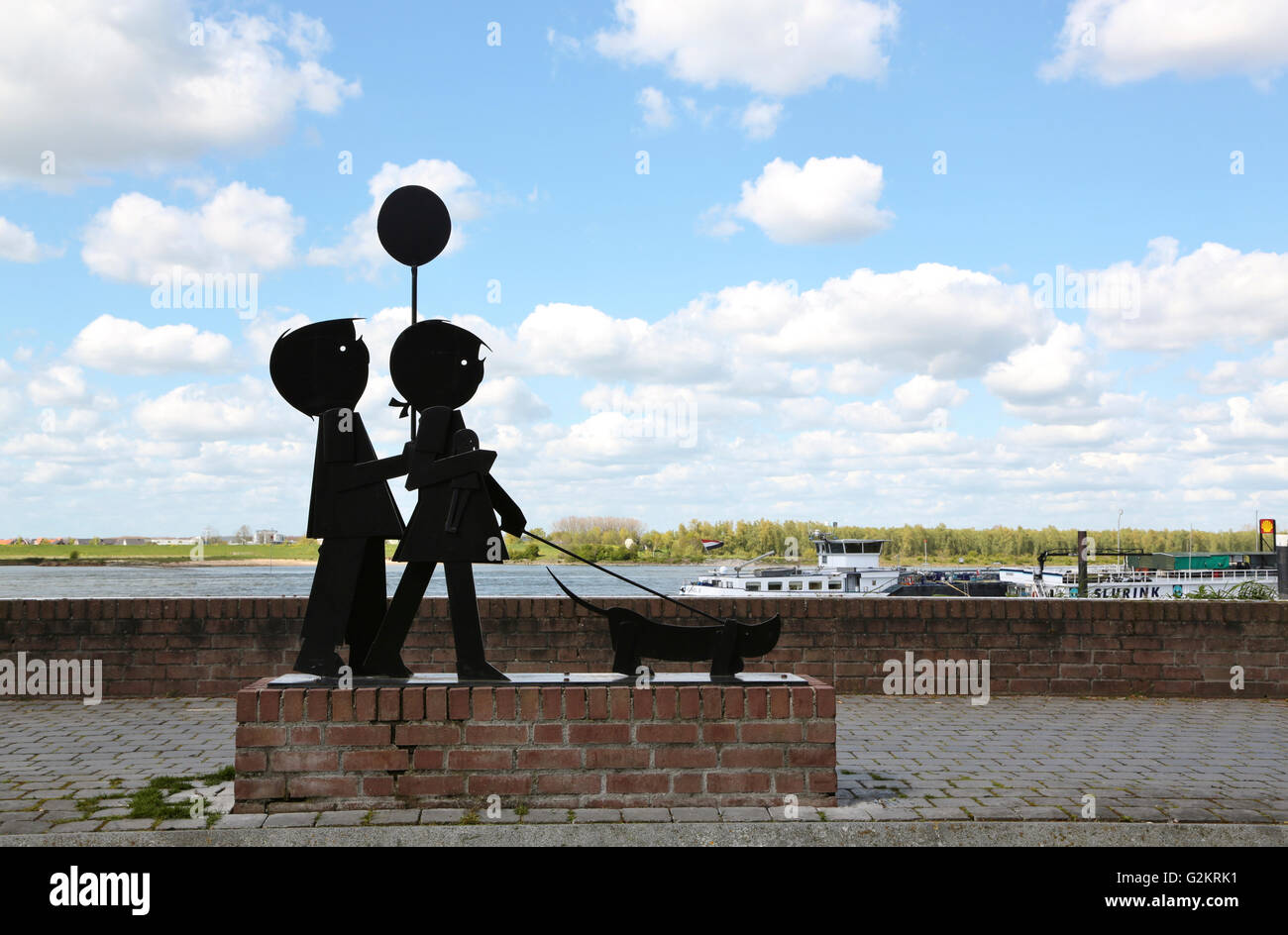 An artwork of Jip and Janneke , figures of a dutch children's book written by Annie M.G. Schmidt Stock Photo