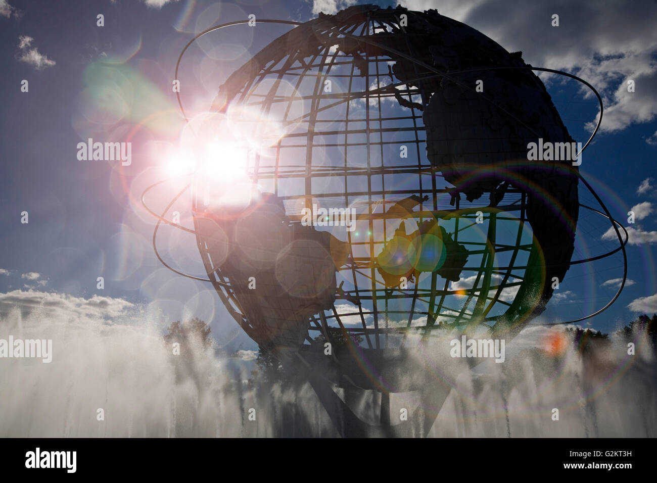 Unisphere Sculpture, Flushing Meadows-Corona Park, Queens, New York City, USA Stock Photo