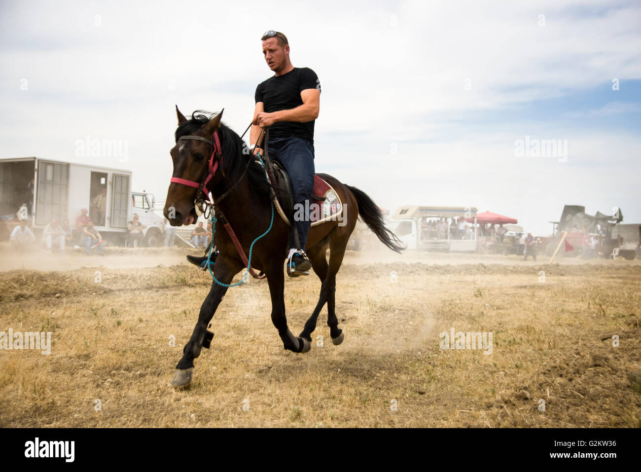 Rahvan Izmir, Turkey - May 29, 2016.Scene from Rahvan horse competition in ...