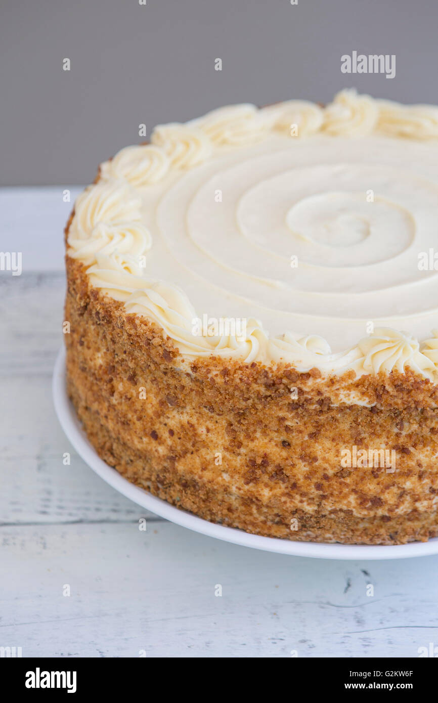 Hummingbird Cake with Cream Cheese Frosting Stock Photo Alamy