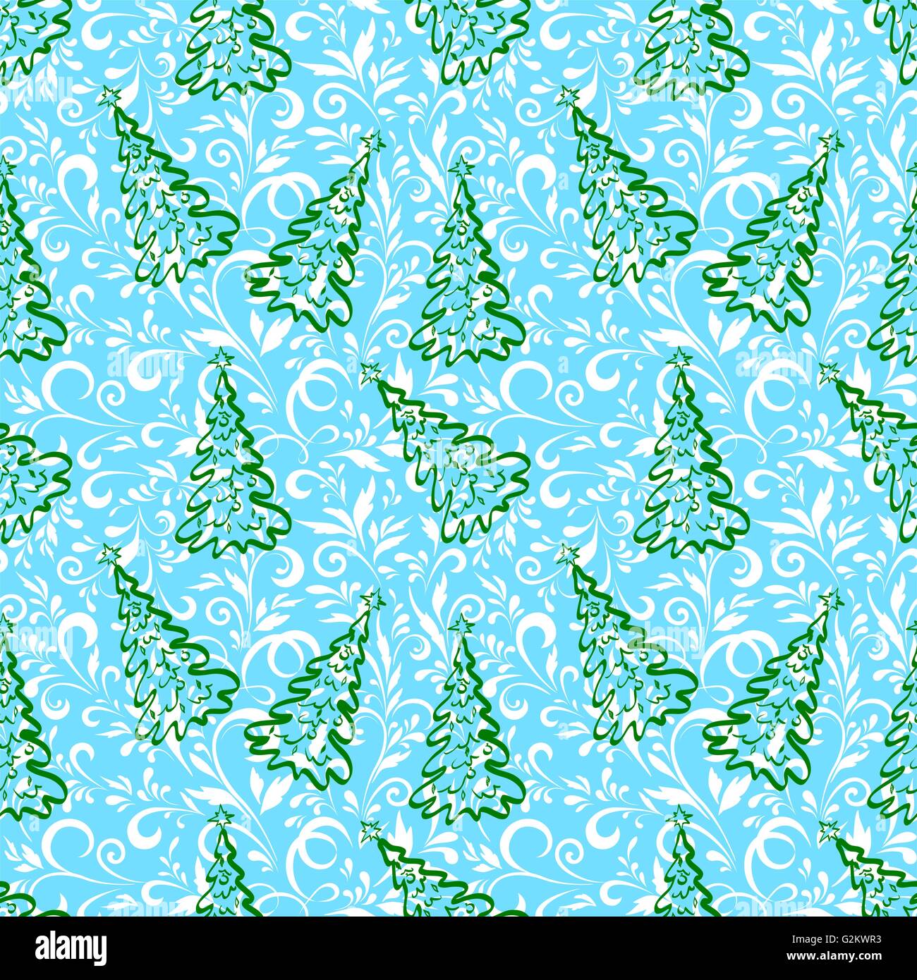 Seamless pattern with Christmas trees Stock Vector Image & Art - Alamy