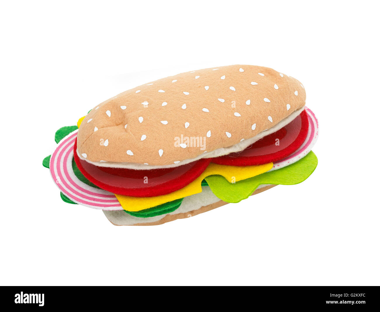 Fabric sandwich on white background Stock Photo