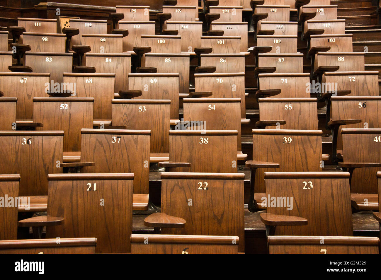 Large lecture hall at Columbia Teachers College, New York Stock Photo