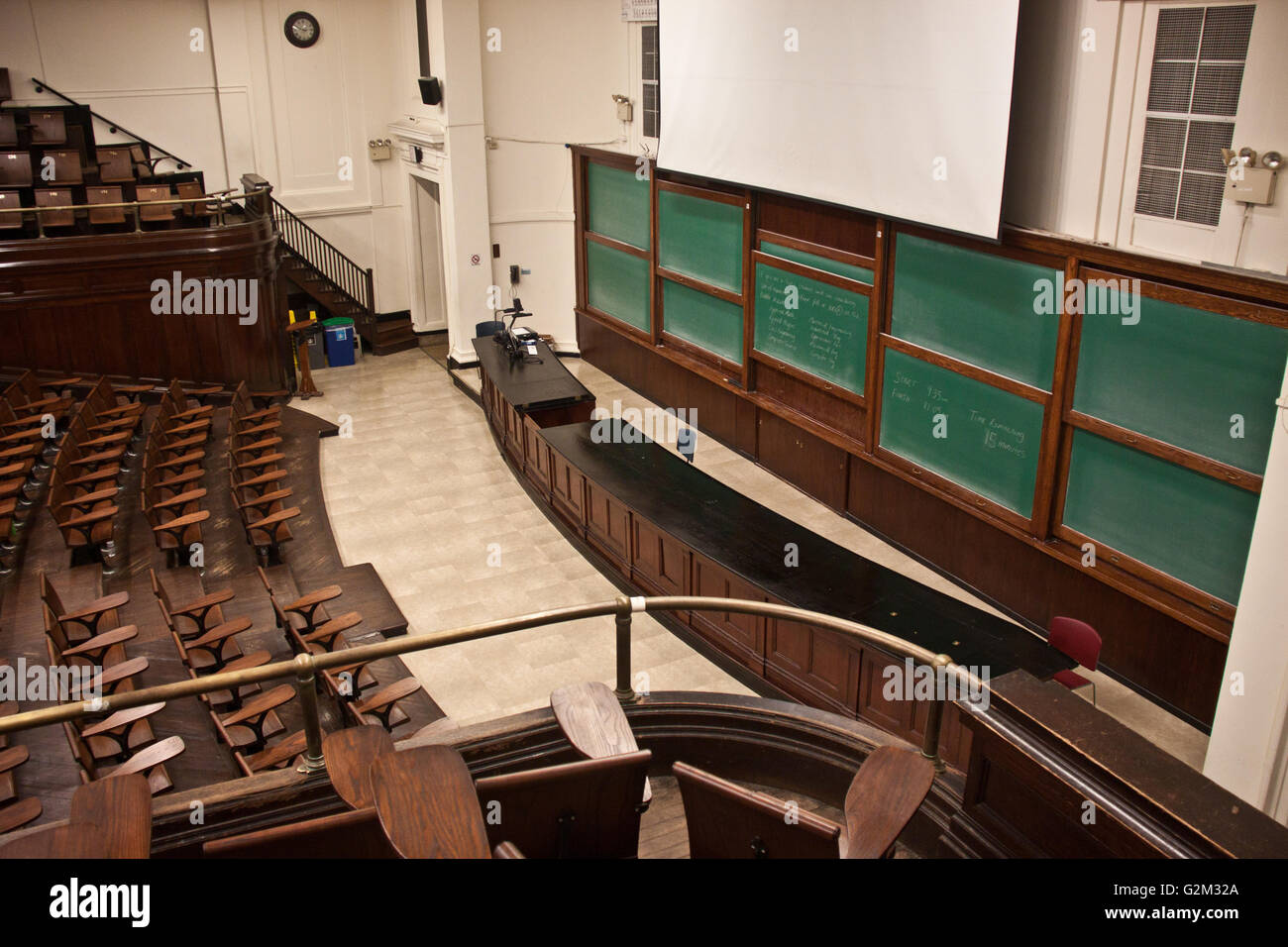 Lecture hall at Columbia Teachers College, New York Stock Photo