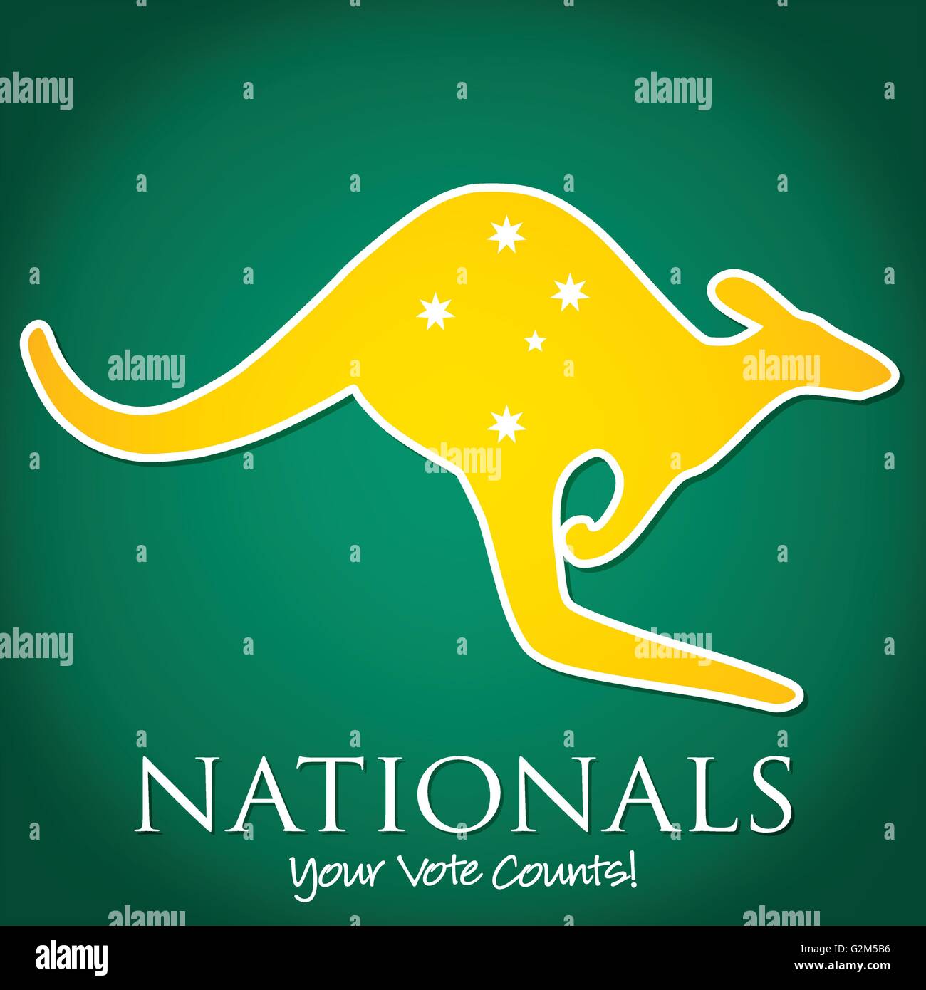 Australian Election card in vector format. Stock Vector