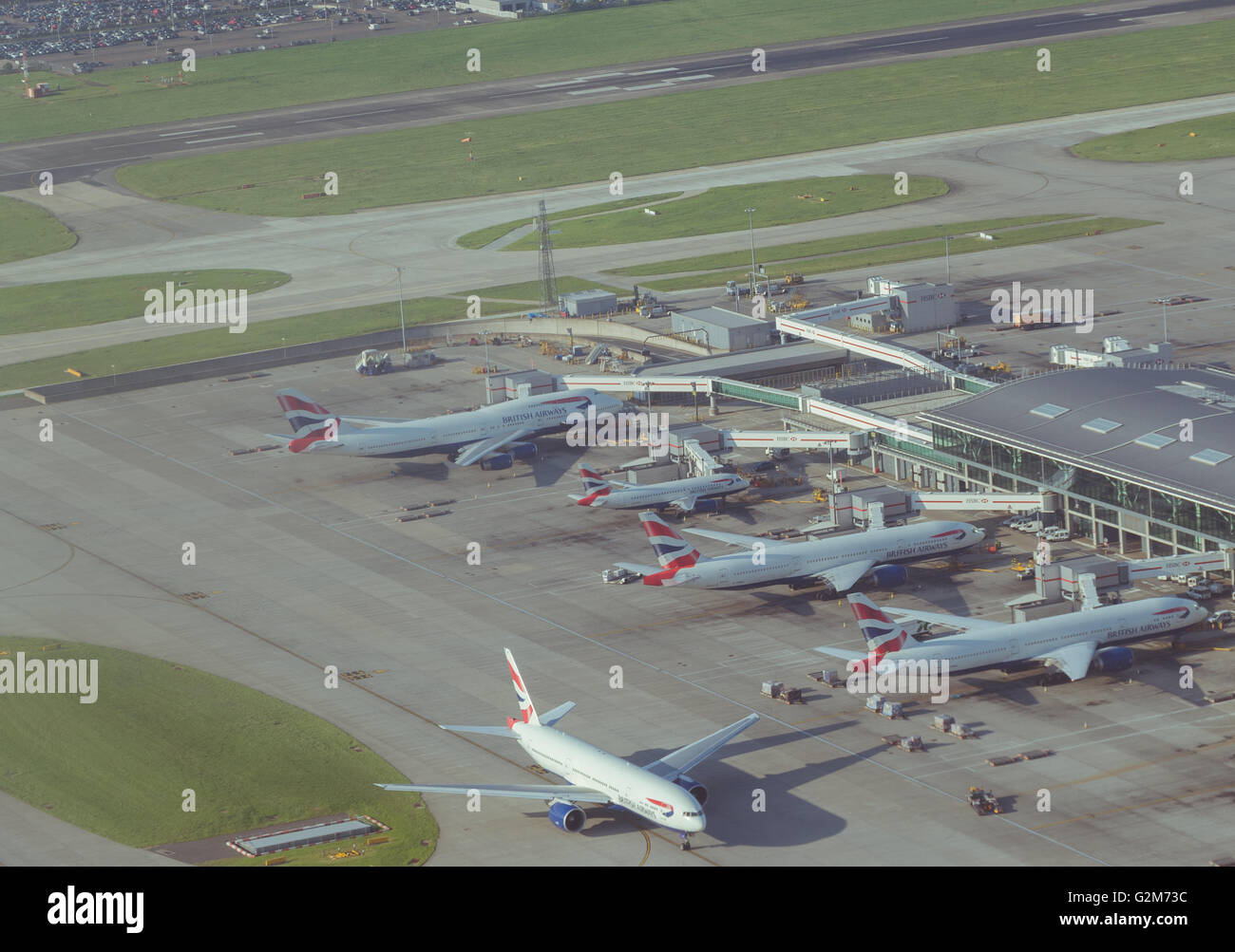 Aerial view of London's Heathrow Airport Terminal 5 Stock Photo - Alamy