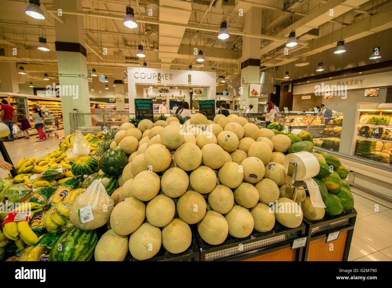 Dubai JANUARY 7, 2014 Dubai Supermarket Waitrose on January 7 in