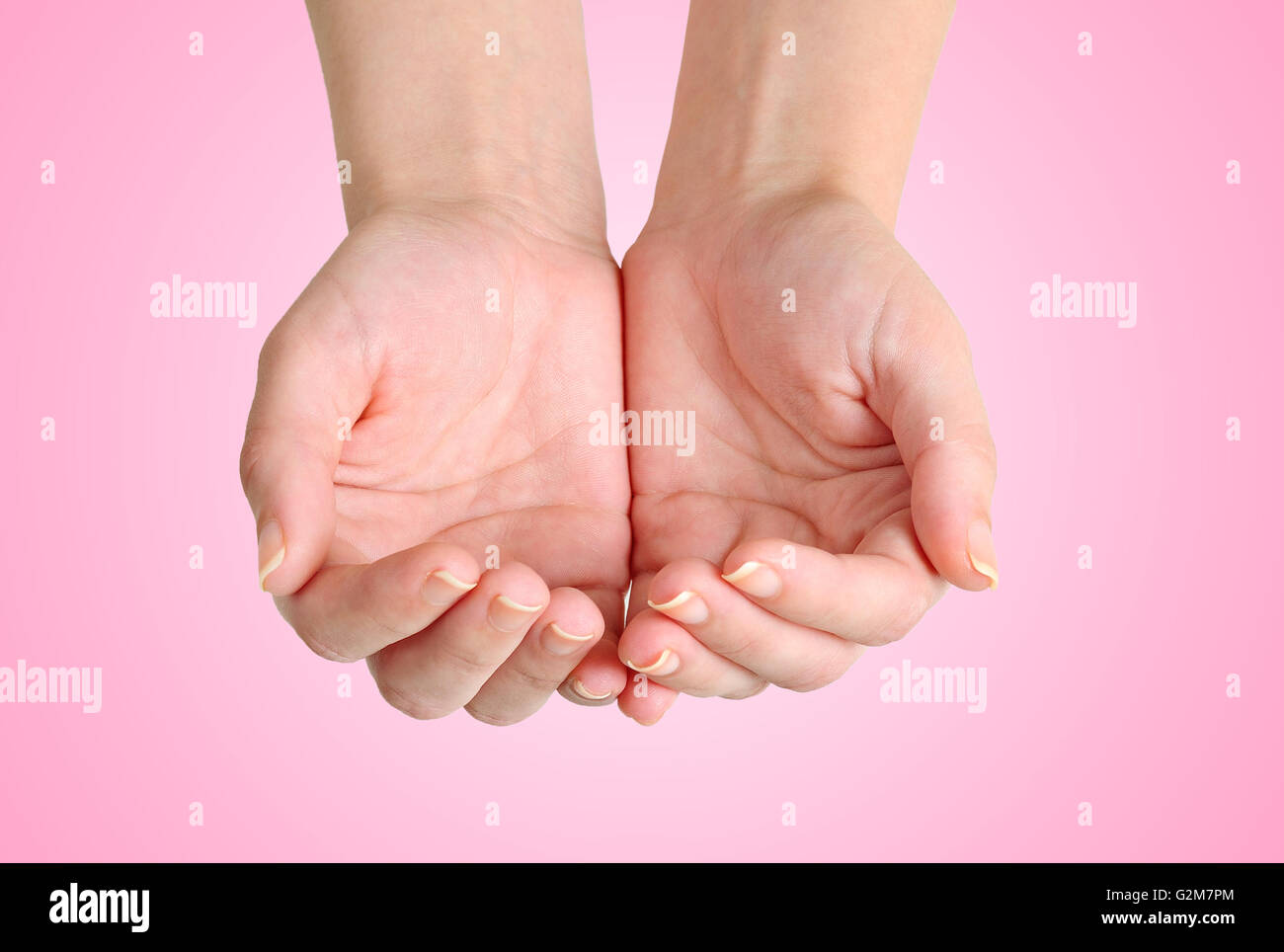 Cupped hands