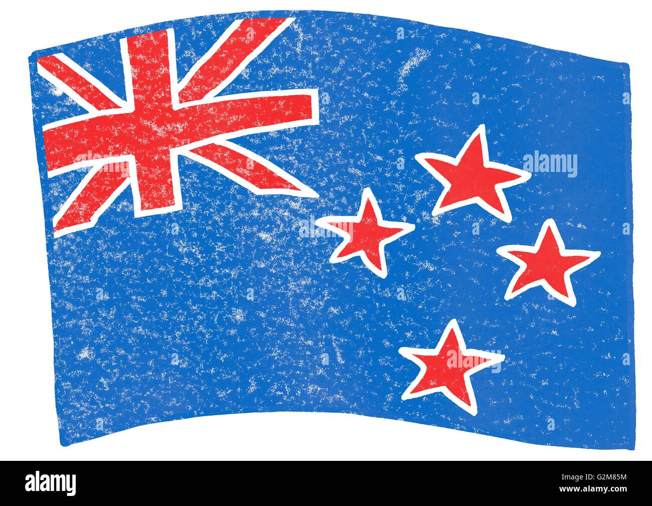 View of New Zealand flag Stock Photo