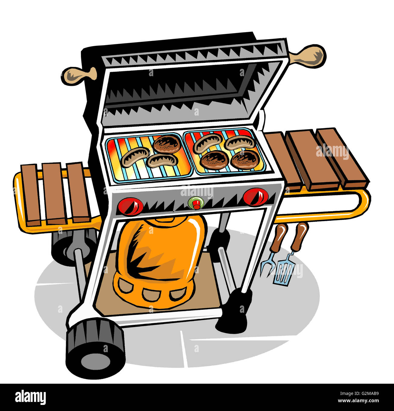 People barbecue Cut Out Stock Images & Pictures - Alamy