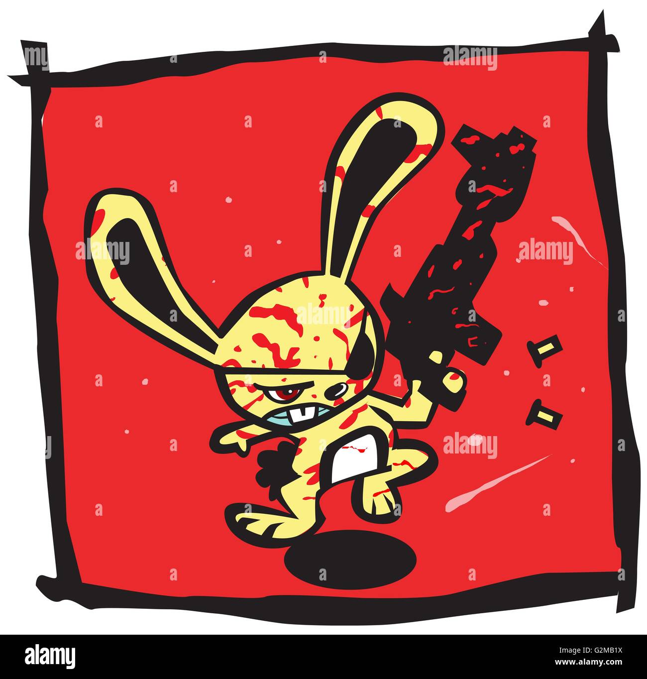 Rabbit running illustration hi-res stock photography and images - Alamy