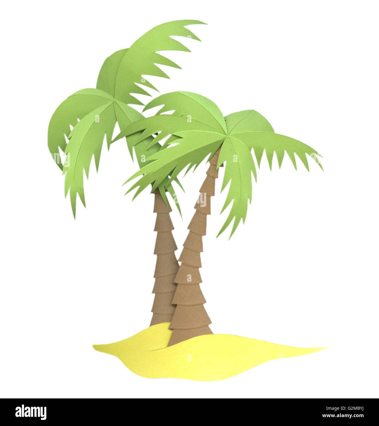 Palm trees on white background Stock Photo - Alamy