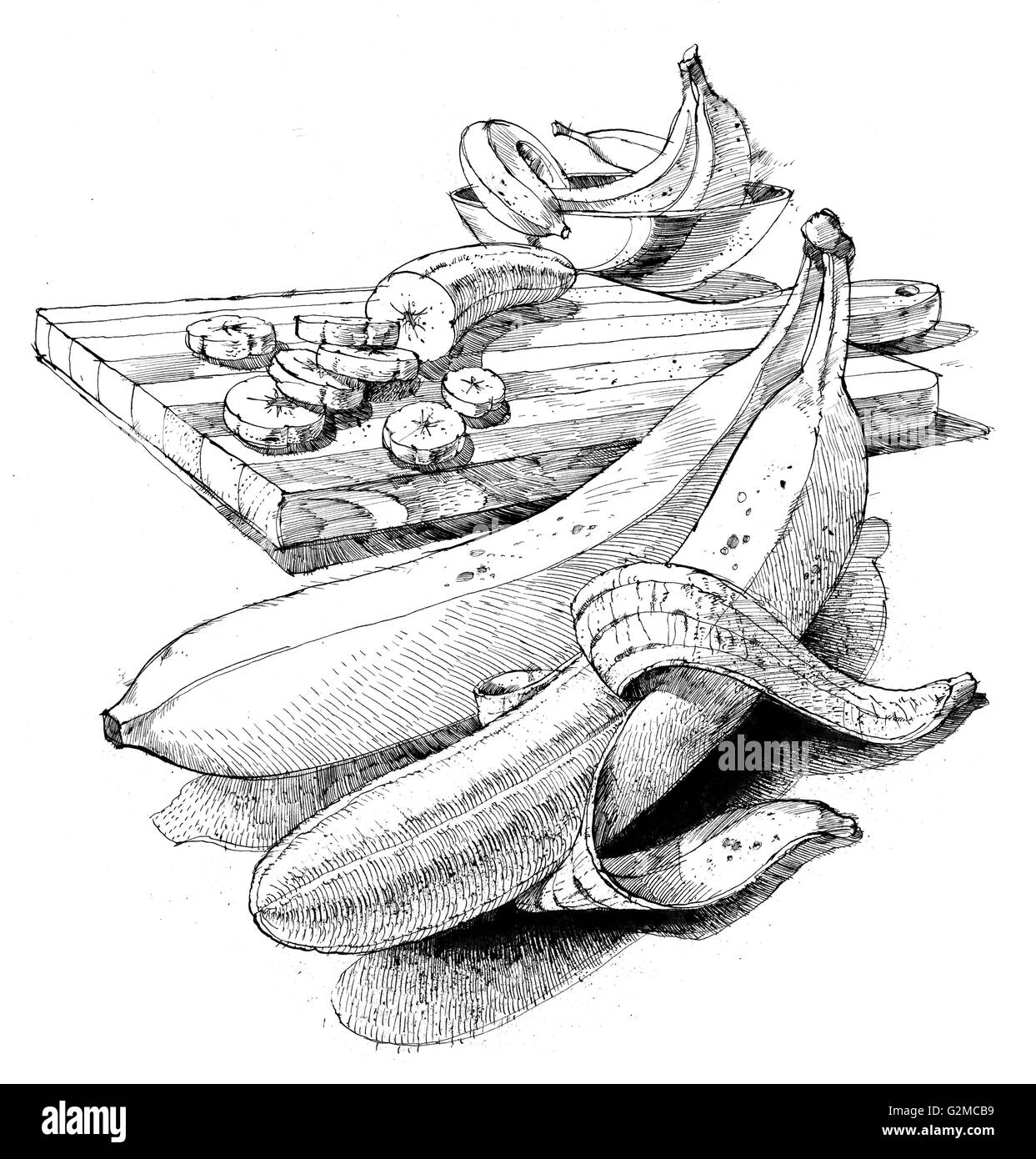 Group of bananas Black and White Stock Photos & Images Alamy