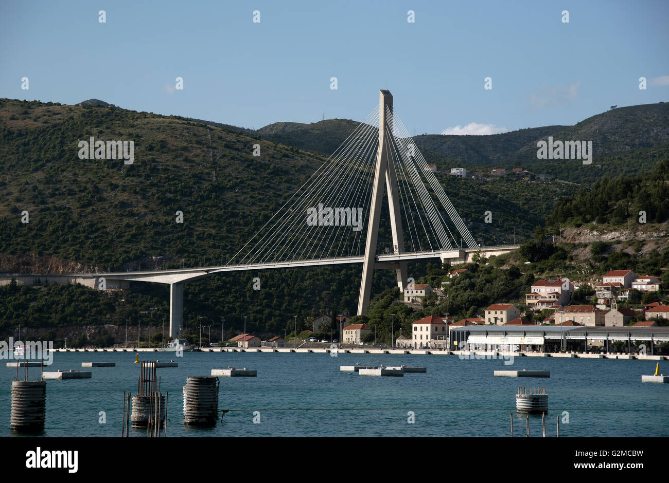 THE FRANJO TUDMAN BRIDGE DUBROVNIK CROATIA The 518 meter long cable ...