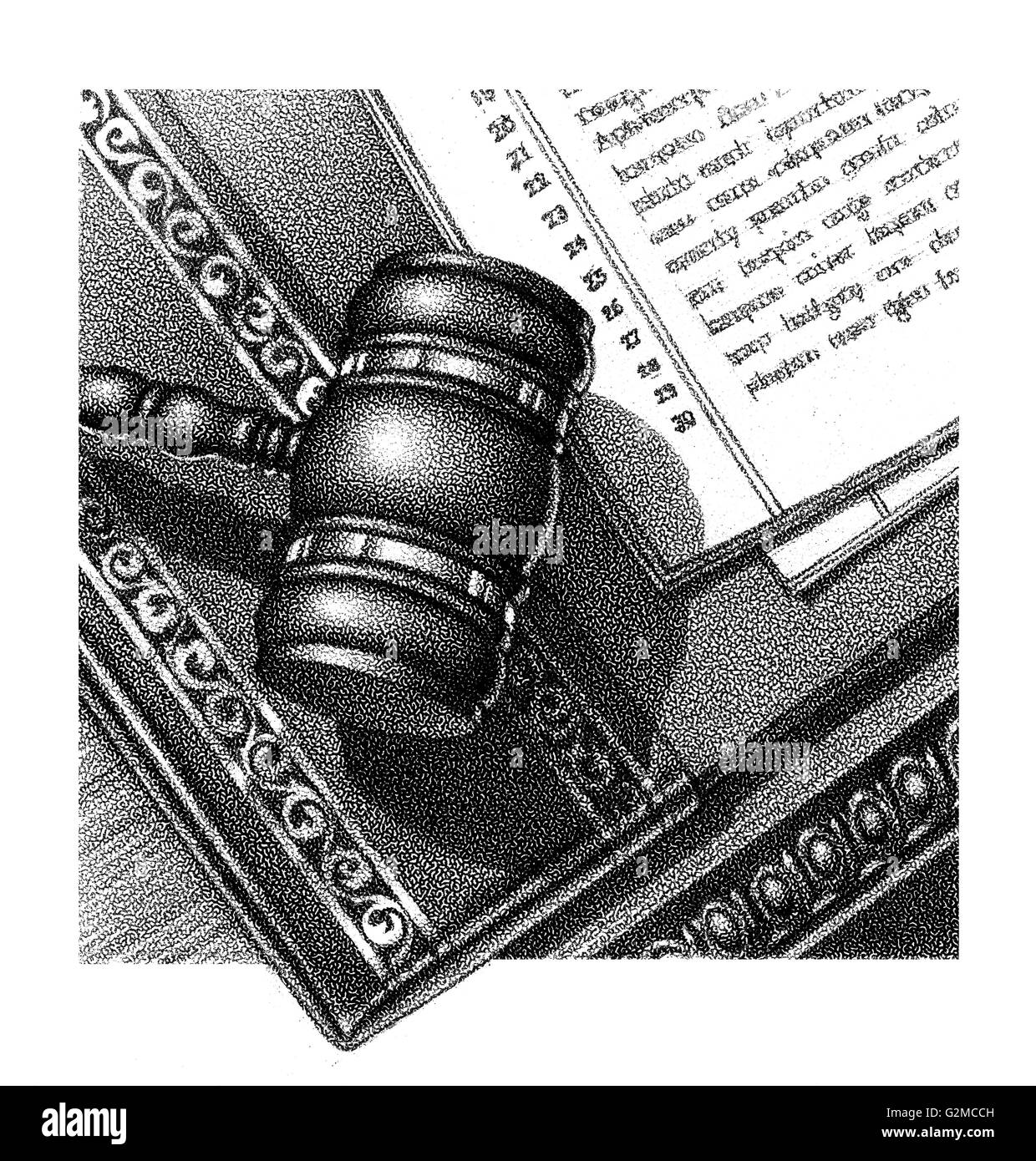 Close up of gavel and files Stock Photo Alamy