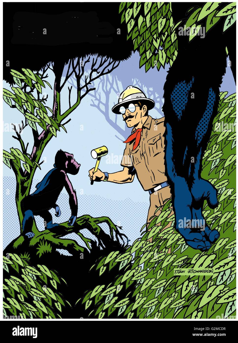 Explorer in jungle Stock Photo Alamy