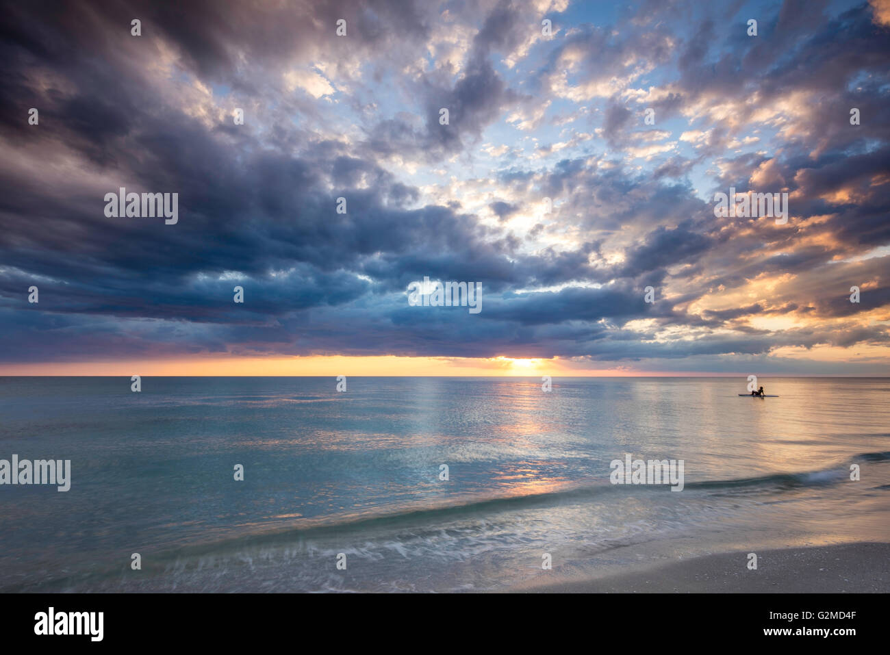 Sunset over Gulf of Mexico, Naples, Florida, USA Stock Photo