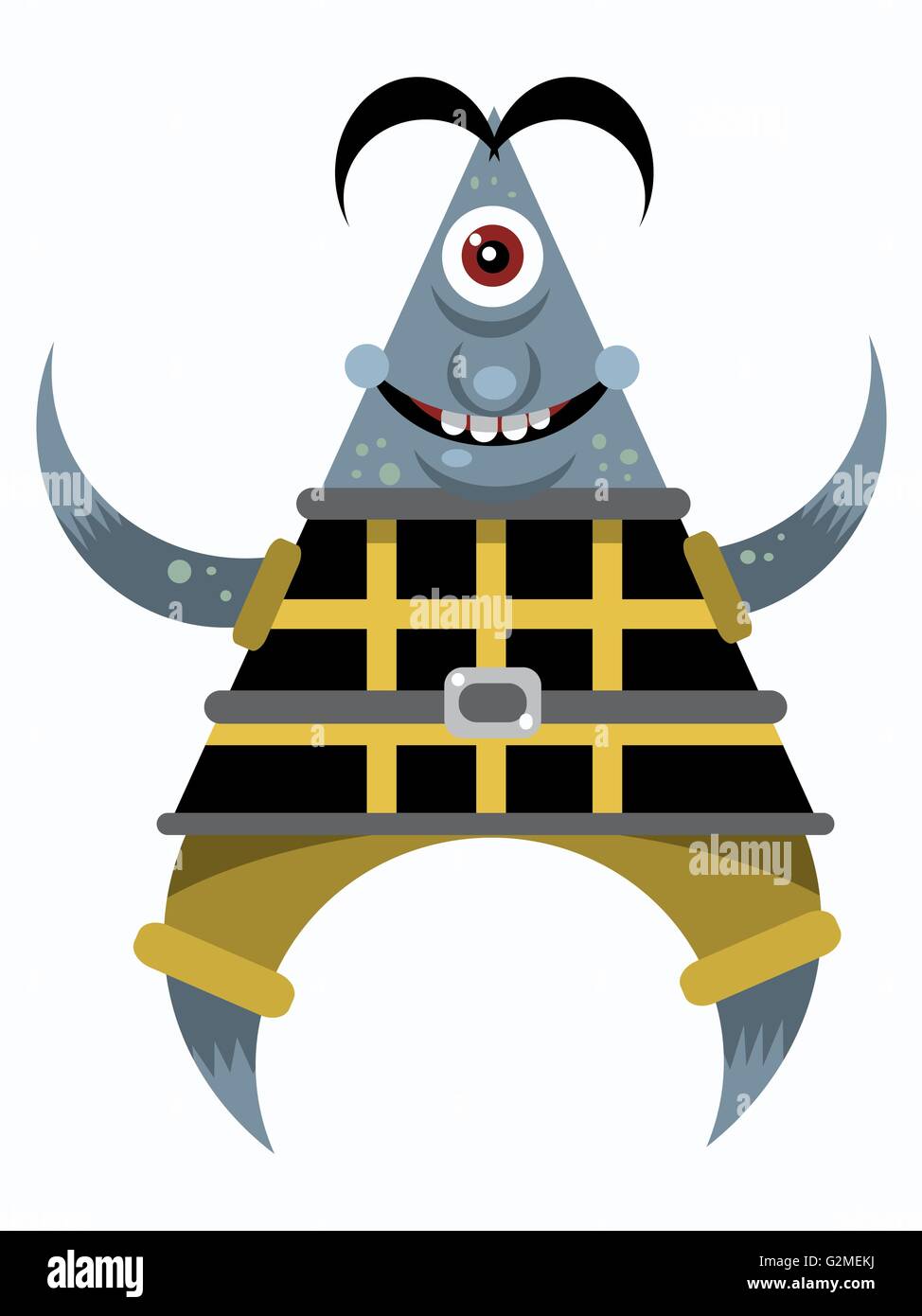 Men's Distressed Monster's Yellow Eyes