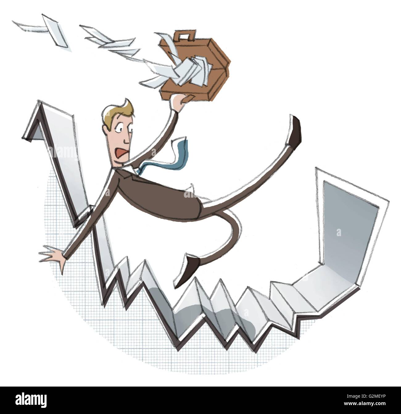 Man falling on stairs Stock Photo Alamy