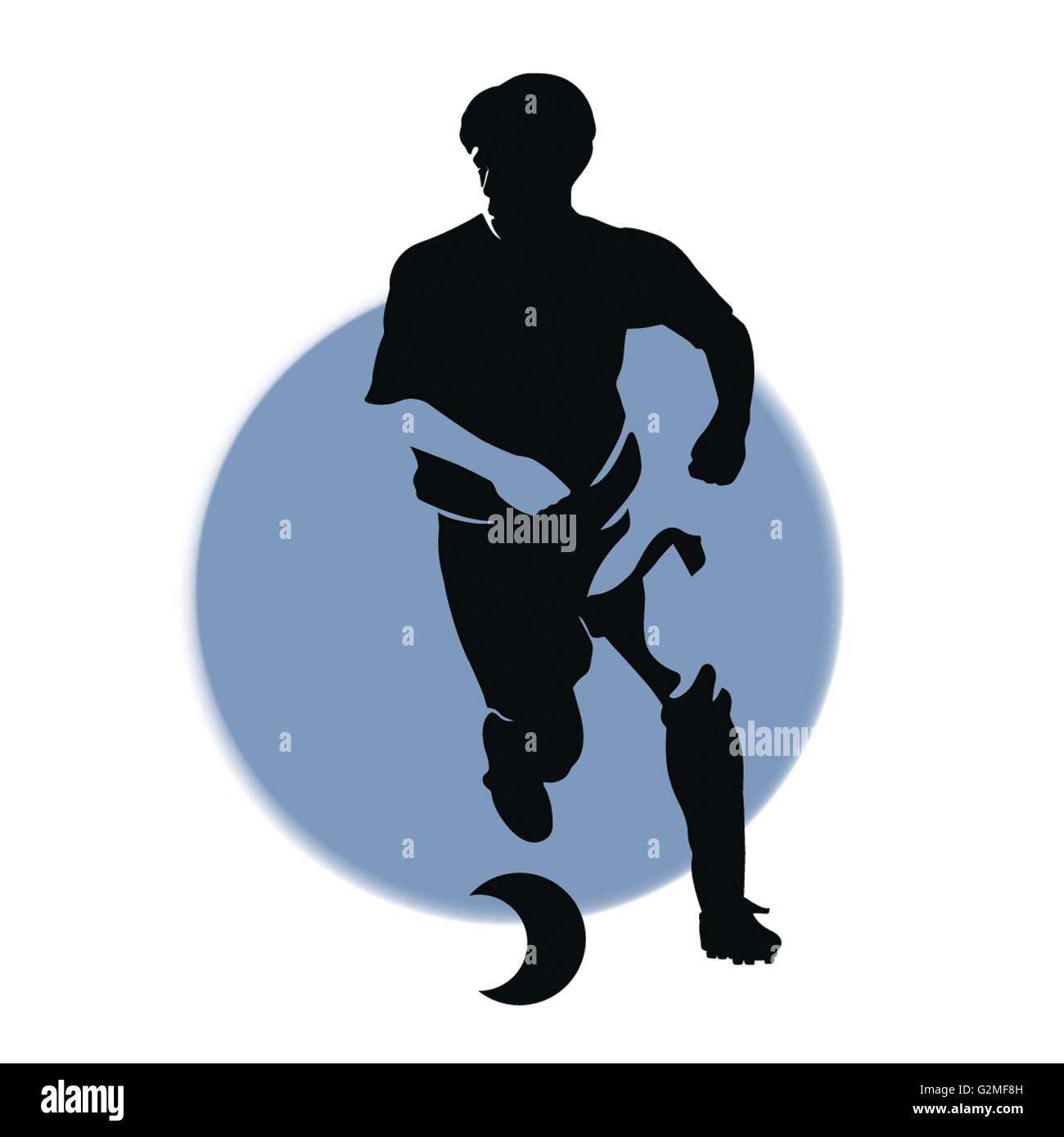 Football player on white background Stock Photo - Alamy