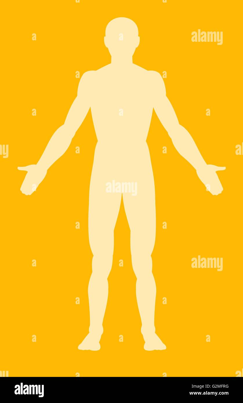 Silhouette of man with arms outstretched Stock Photo - Alamy
