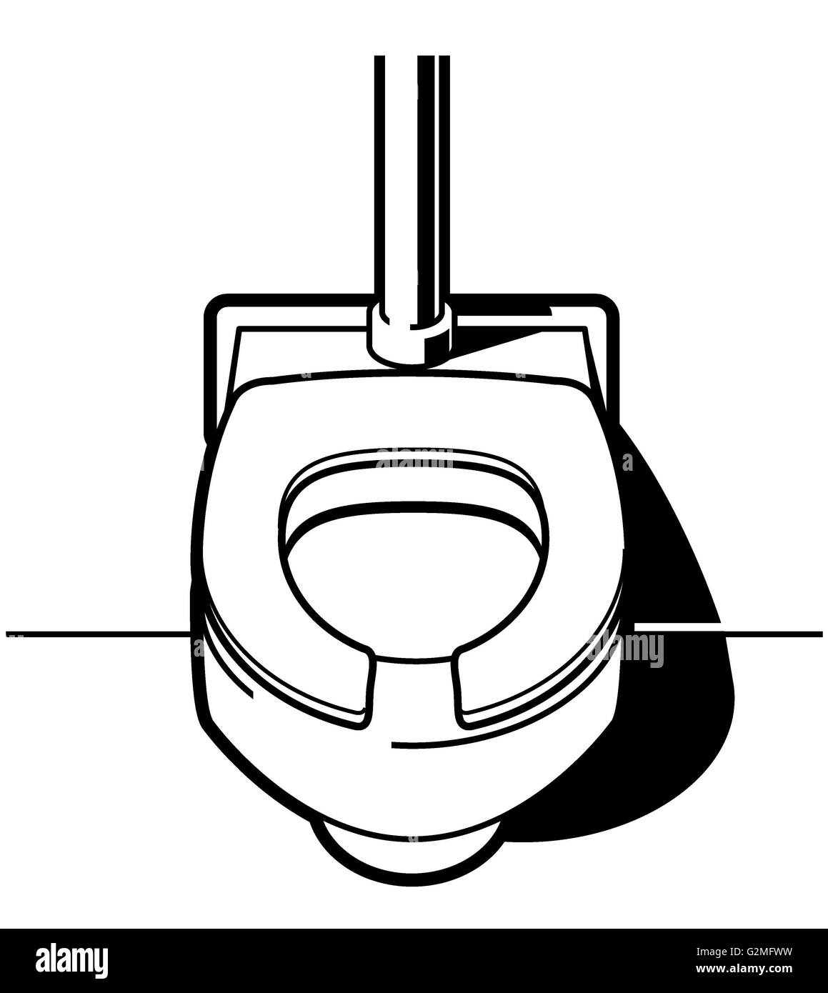 Elevated view of toilet bowl Stock Photo Alamy