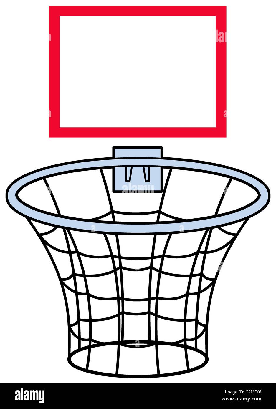 Basketball hoop on white background Stock Photo - Alamy