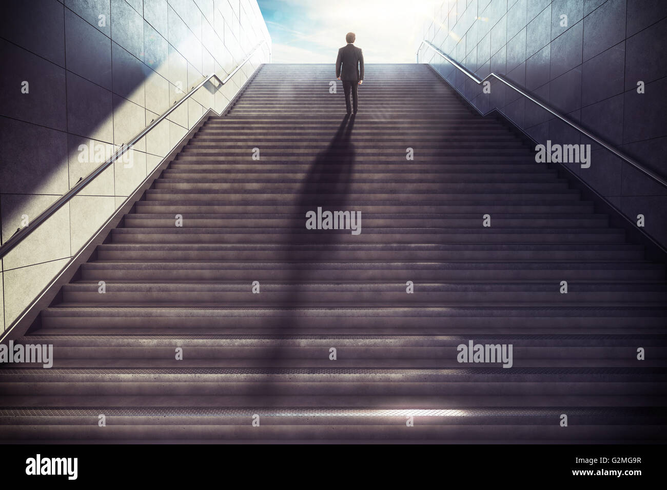 Stairs rise staircase up steps hi-res stock photography and images - Alamy