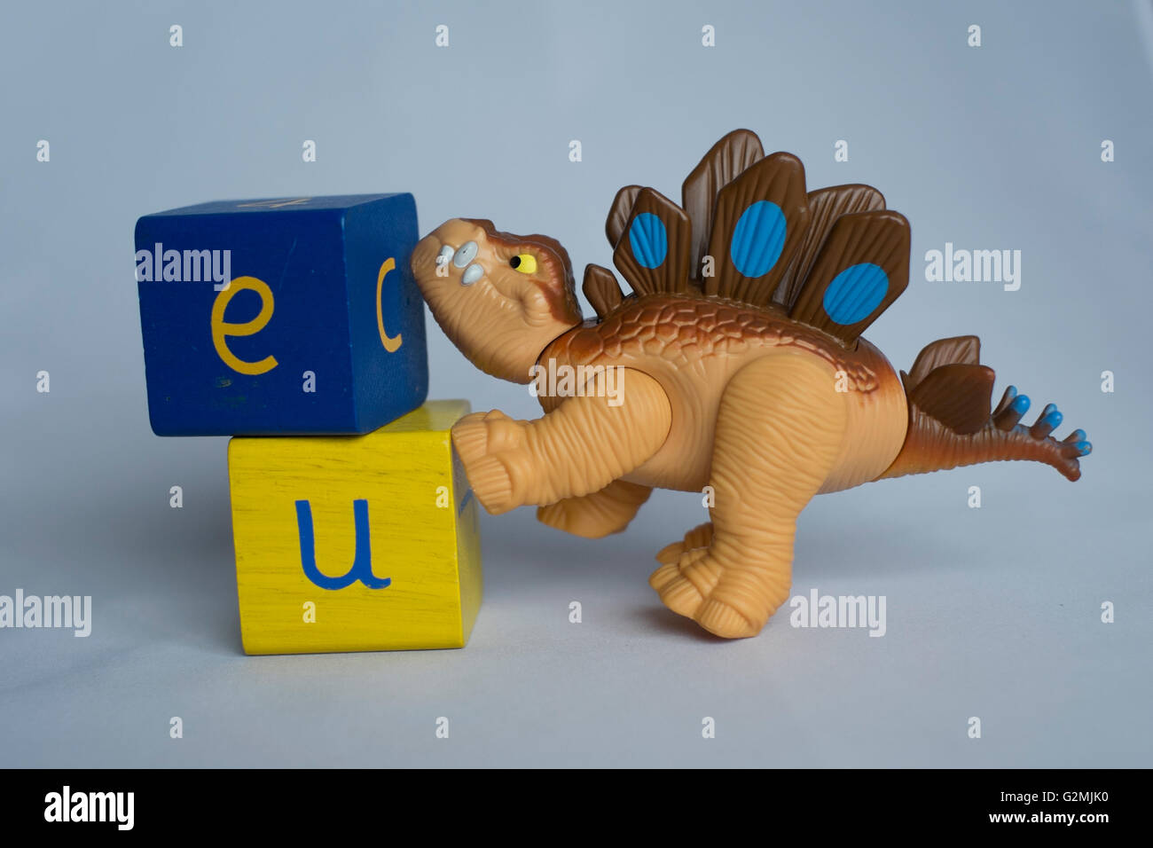 Wooden cubes spelling the word brexit Stock Photo