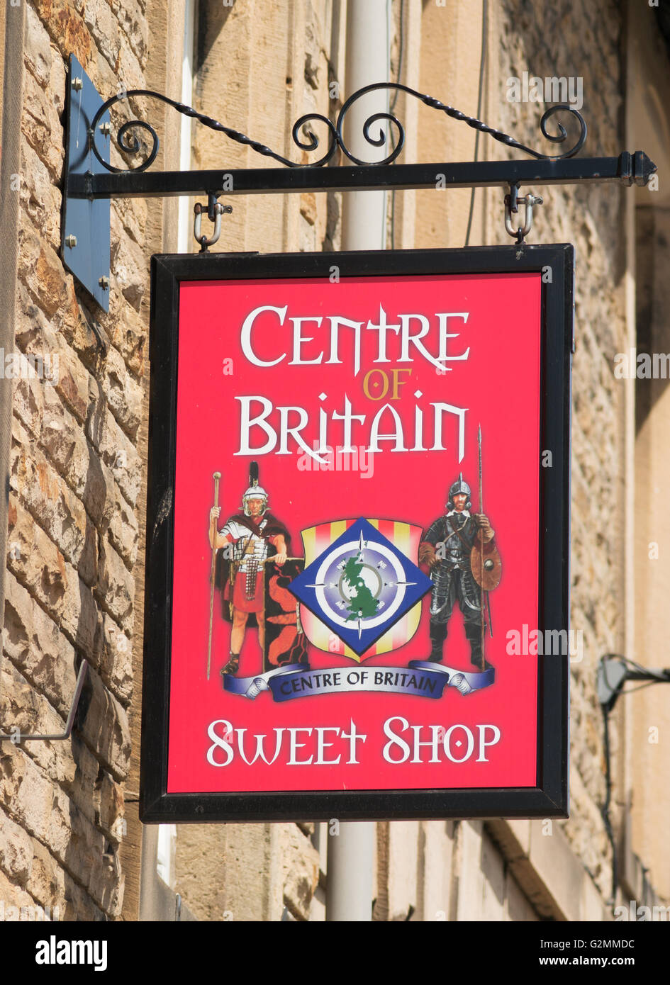 Sign Centre of Britain Sweet Shop, Haltwhistle, Northumberland, England, UK Stock Photo Alamy
