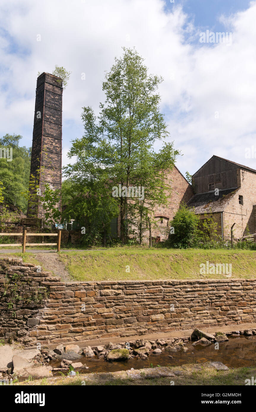 Old brickworks on the site of Haltwhistle South Tyne pit, from Burn
