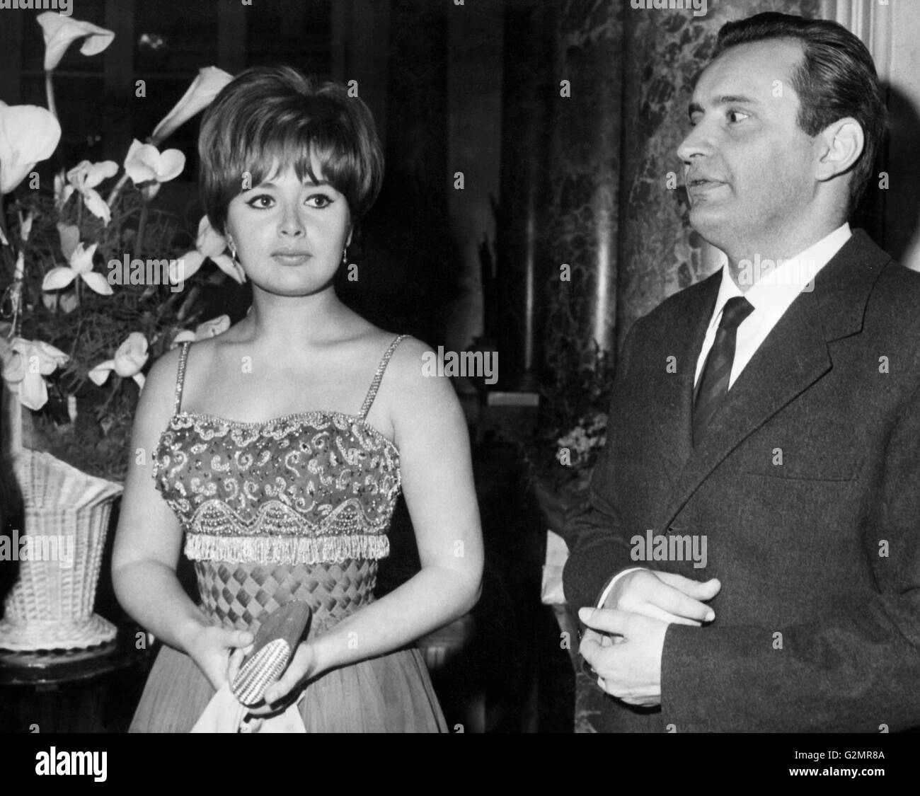 maria scicolone and romano mussoli,rome 1968 Stock Photo