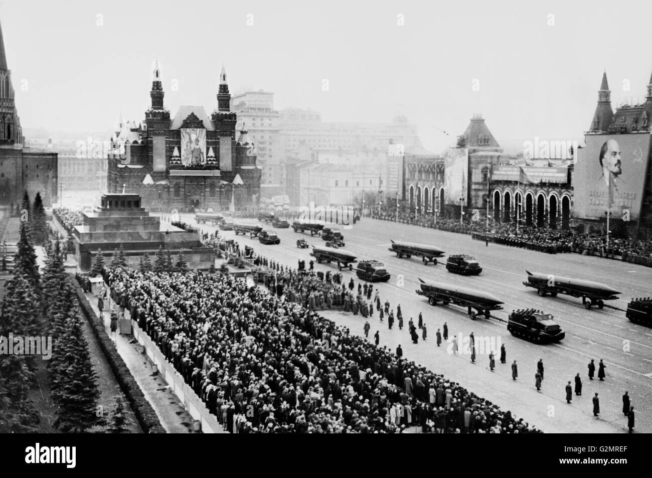 military parade on Red Square,Moscow 1961 Stock Photo