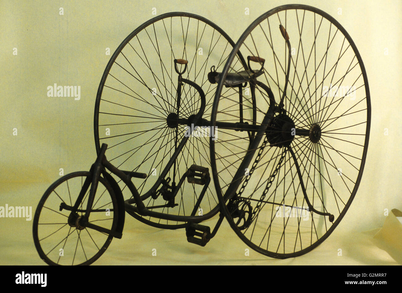 history of the bicycle,threewheeled bicycle Stock Photo Alamy