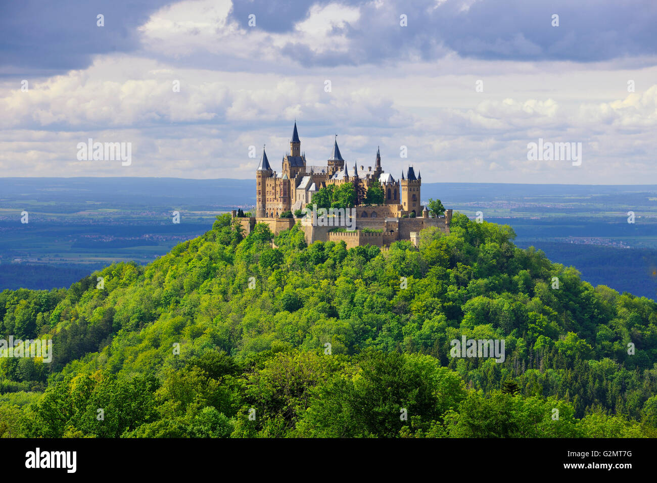 Burg Hohenzollern, Hechingen, Zollernalbkreis, Swabian Jura, Baden-Württemberg Stock Photo