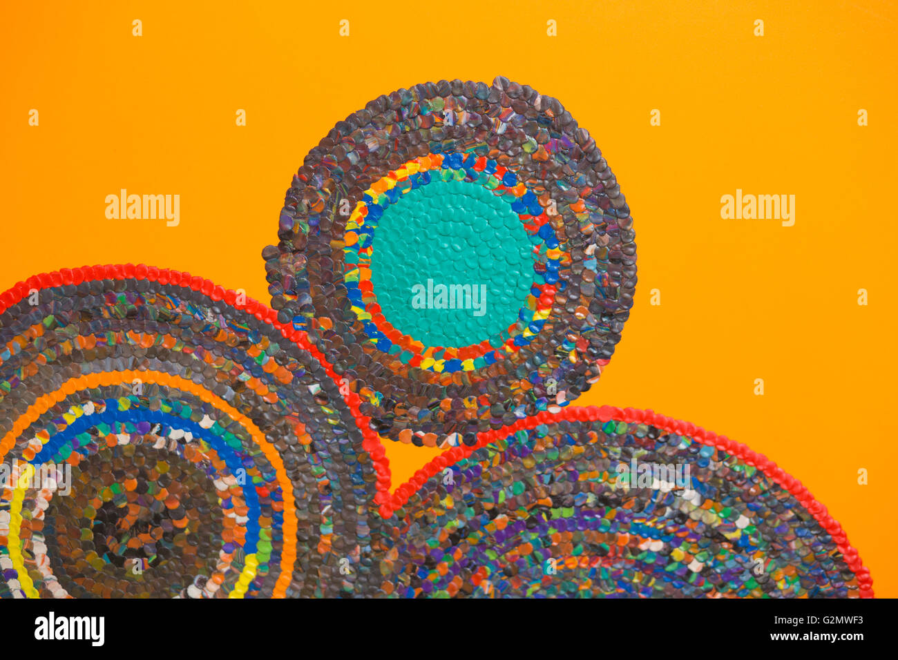 Cute seamless background with abstract orange circles Stock Photo - Alamy