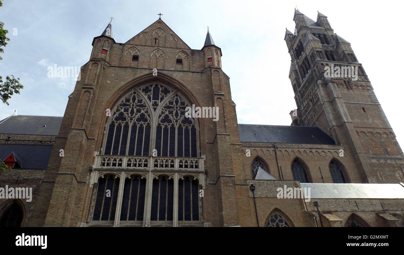 St. Salvator's Cathedral Bruges 2013. Stock Photo