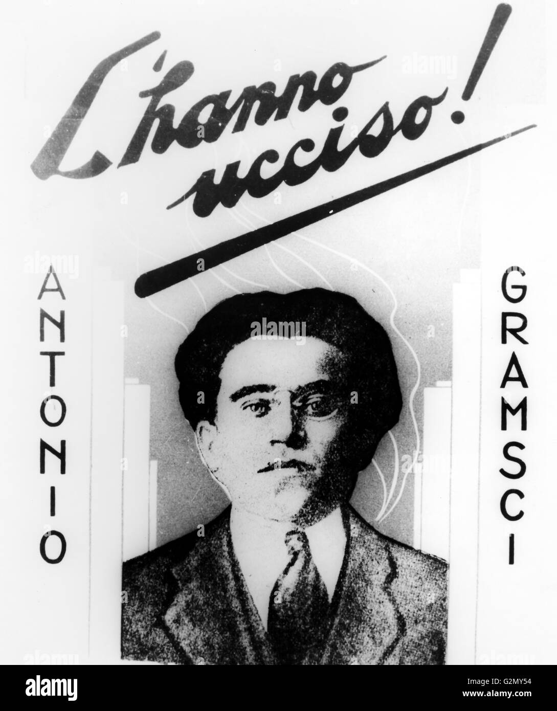 manifesto  the death of  antonio gramsci,1937 Stock Photo